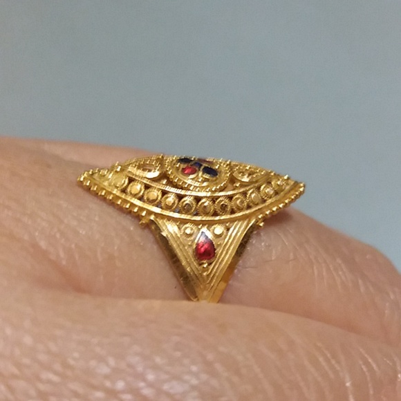 Dubai Jewelry Stunning New 22k Solid Gold Ring From Dubai Poshmark